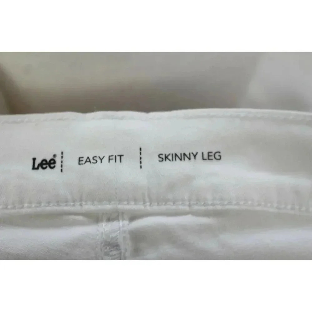 ladies Lee Dungarees white jeans size 22W - Picture 7 of 9